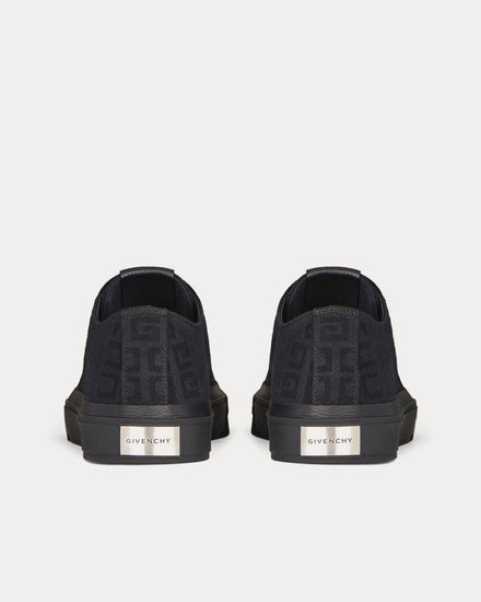 Givenchy City in 4G Jacquard Black Low Top Sneakers - 3