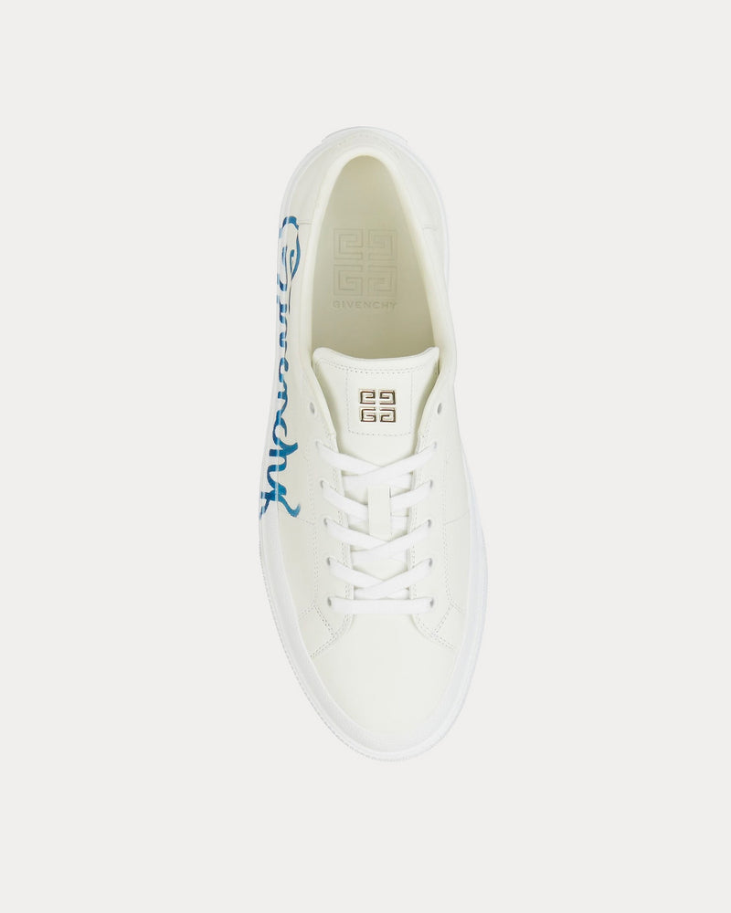 Givenchy City Sport Print Leather White Low Top Sneakers - 2