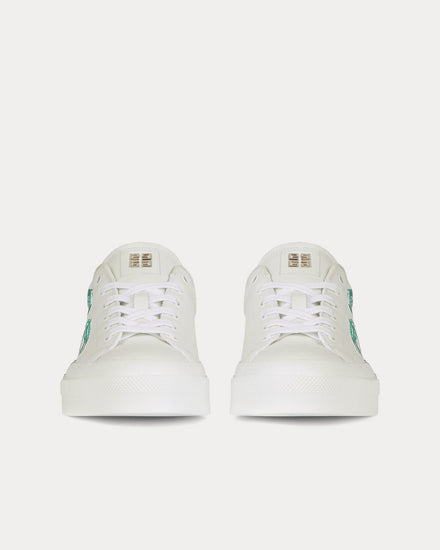 Givenchy City Sport 4G Print Leather White Low Top Sneakers - 3