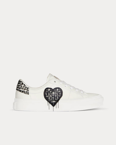 Givenchy x Chito Tag Effect 4G Print Leather White Low Top Sneakers - 1