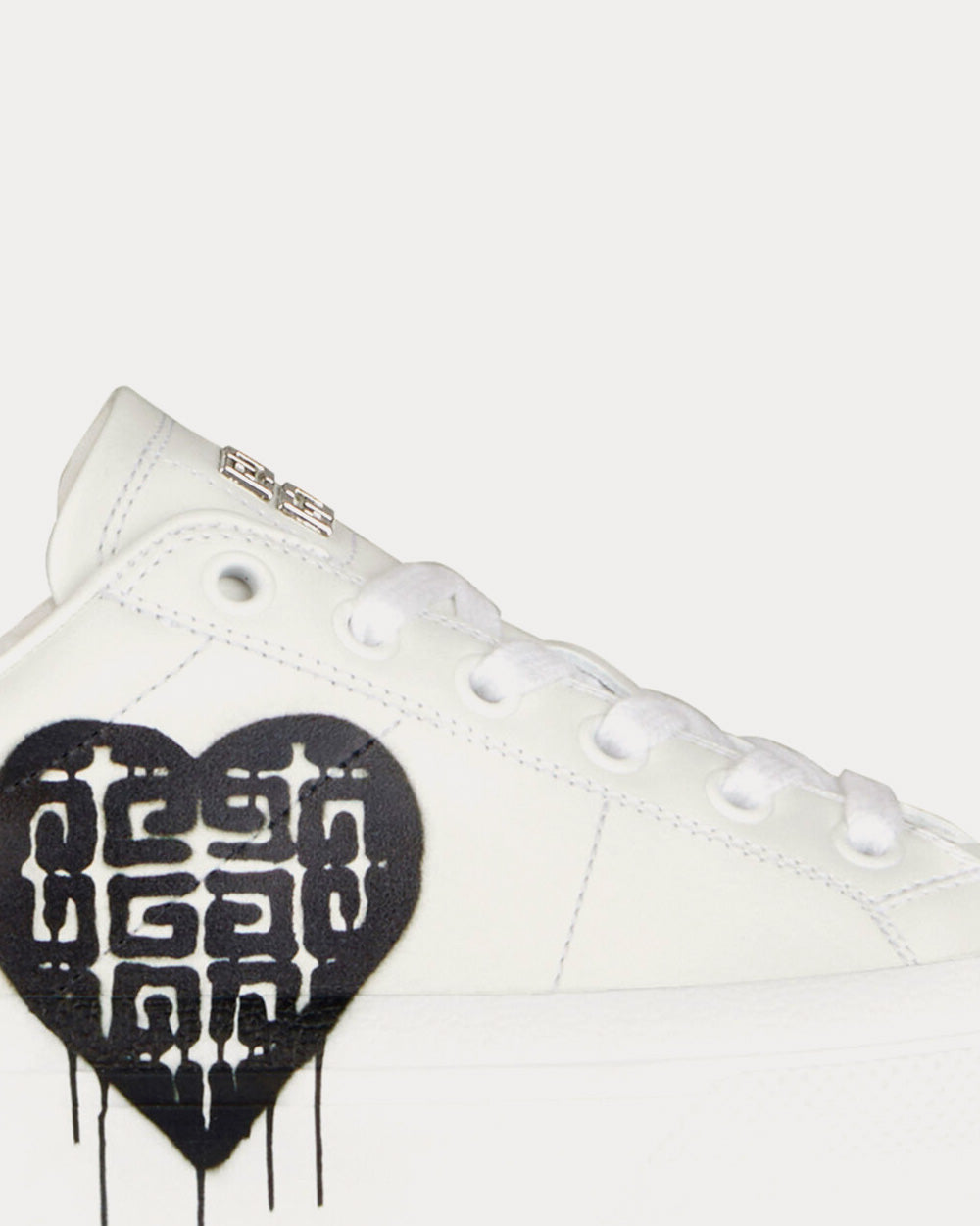 Givenchy - x Chito Tag Effect 4G Print Leather White Low Top Sneakers