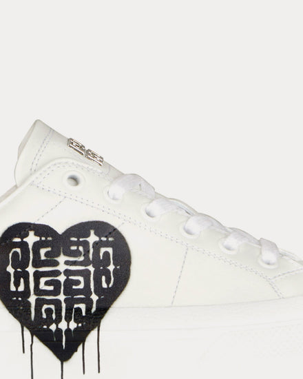 Givenchy x Chito Tag Effect 4G Print Leather White Low Top Sneakers - 6