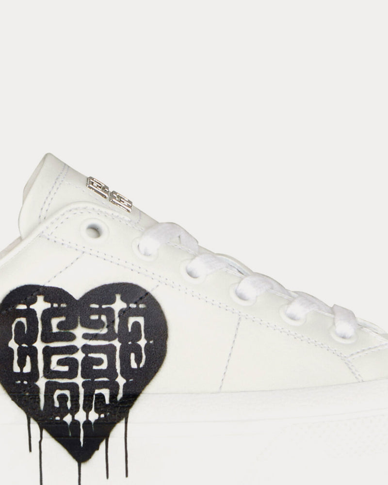 Givenchy x Chito Tag Effect 4G Print Leather White Low Top Sneakers - 6