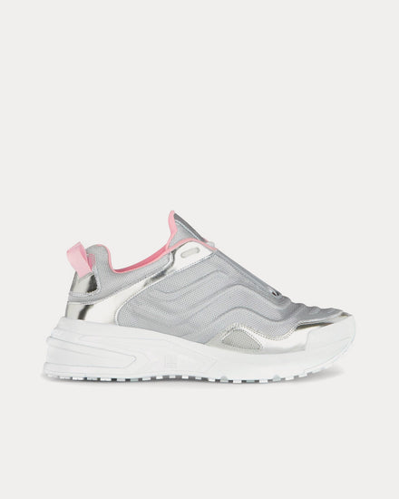 Givenchy GIV 1 Light Technical Canvas & Metallized Silver Grey Low Top Sneakers - 1