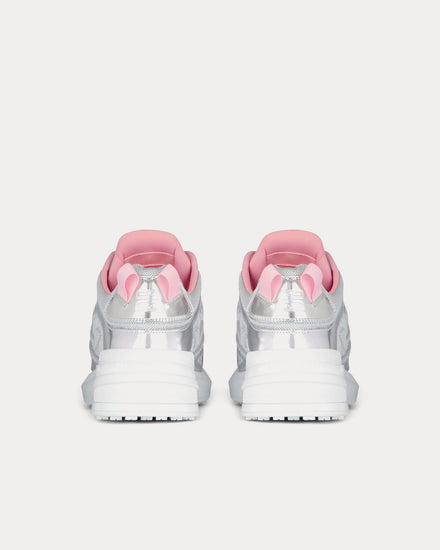 Givenchy GIV 1 Light Technical Canvas & Metallized Silver Grey Low Top Sneakers - 4