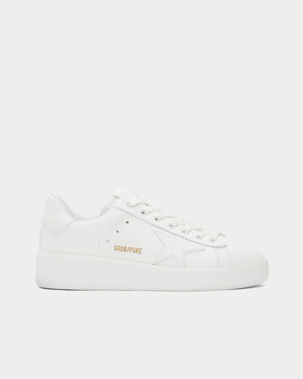 Golden Goose Purestar White Low Top Sneakers - 1