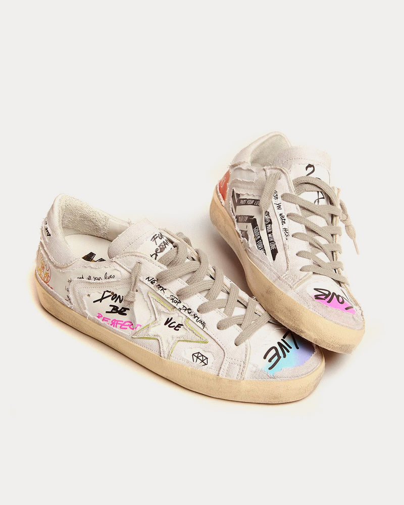 Golden Goose Super-Star Dream Maker with Reverse Construction & Hidden Details White Low Top Sneakers - 2