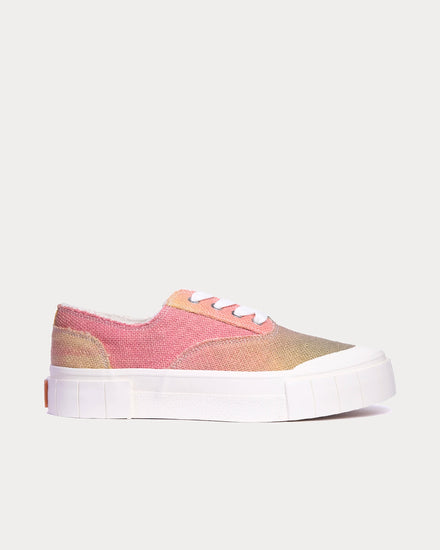 Good News Opal Jute Pink & Yellow Low Top Sneakers - 1