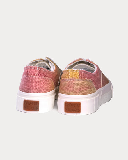 Good News Opal Jute Pink & Yellow Low Top Sneakers - 3
