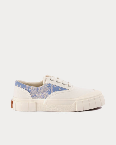 Good News Opal Paisley White & Blue Low Top Sneakers - 1