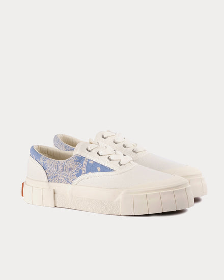 Good News Opal Paisley White & Blue Low Top Sneakers - 2
