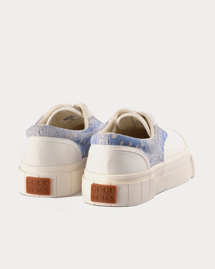 Good News Opal Paisley White & Blue Low Top Sneakers - 3