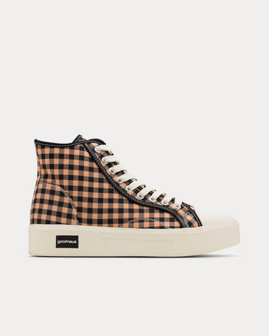Good News Juice Check Brown High Top Sneakers