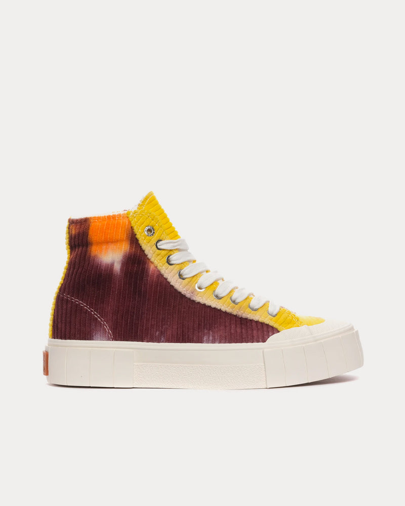 Good News Palm Corduroy Orange High Top Sneakers - 1