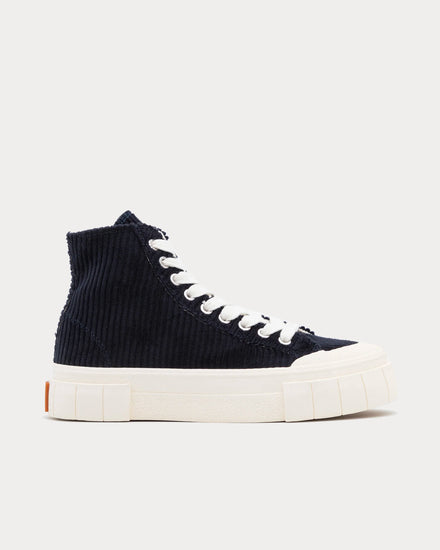 Good News Palm Corduroy Navy High Top Sneakers - 1