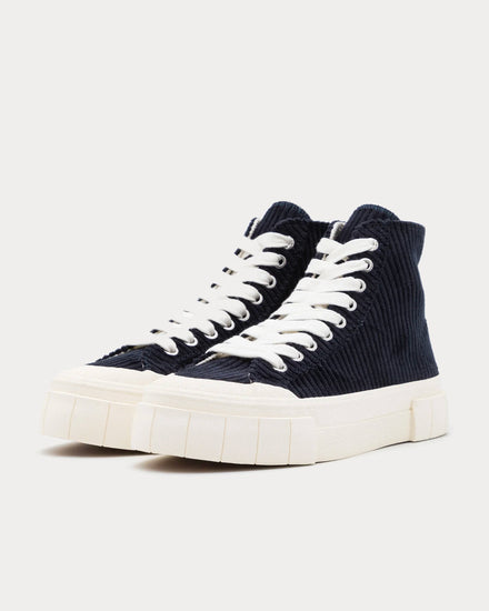 Good News Palm Corduroy Navy High Top Sneakers - 4