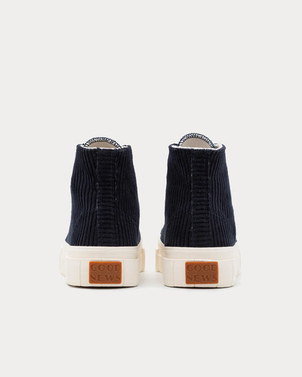 Good News Palm Corduroy Navy High Top Sneakers - 2