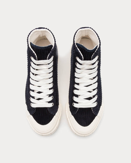 Good News Palm Corduroy Navy High Top Sneakers - 3