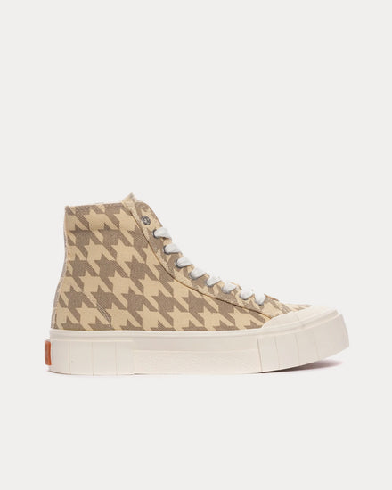 Good News Palm Dogstooth Oatmeal High Top Sneakers - 1