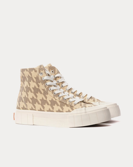 Good News Palm Dogstooth Oatmeal High Top Sneakers - 2