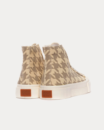 Good News Palm Dogstooth Oatmeal High Top Sneakers - 3