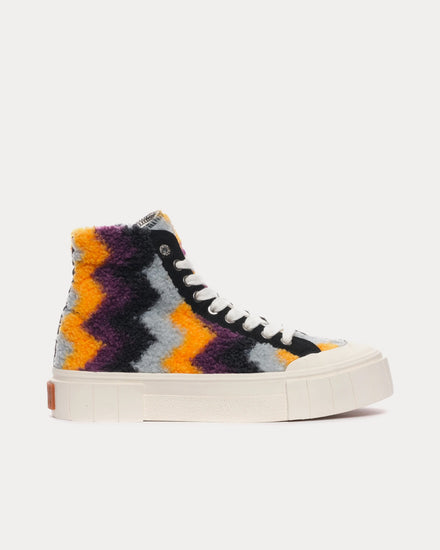 Good News Palm Moroccan Purple / Orange High Top Sneakers - 1