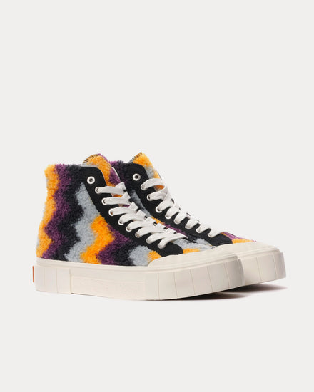 Good News Palm Moroccan Purple / Orange High Top Sneakers - 2