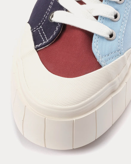 Good News Palm Tencel Navy / Brown High Top Sneakers - 4
