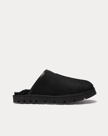 Grenson Wainwright Shearling Black Slip Ons - 1