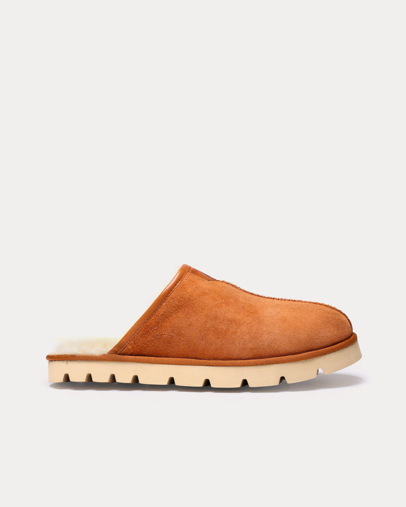 Grenson Wainwright Shearling Tobacco Slip Ons - 1