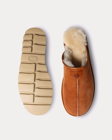 Grenson Wainwright Shearling Tobacco Slip Ons - 2