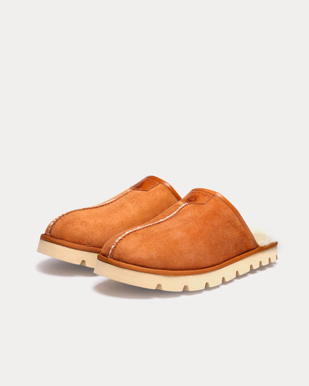 Grenson Wainwright Shearling Tobacco Slip Ons - 3