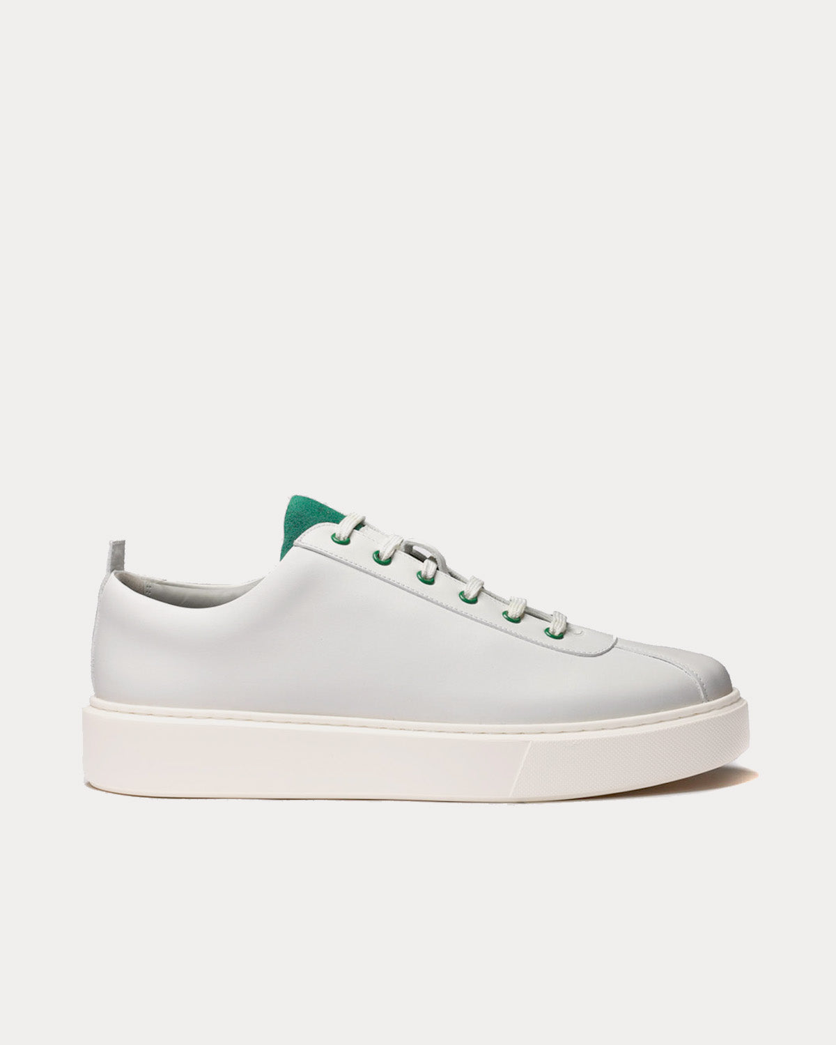 Grenson - Sneaker 30 Leather White / Green Low Top Sneakers