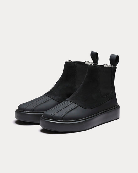 Grenson Sneaker 52 Suede & Rubberised Black High Top Sneakers - 3