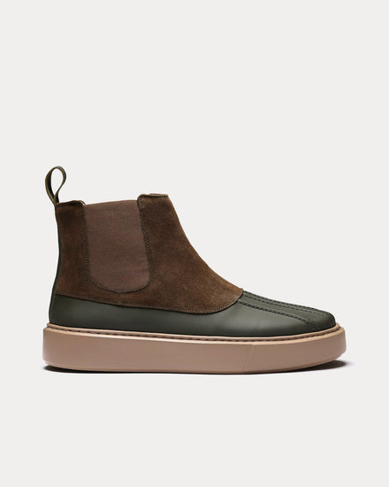 Grenson Sneaker 52 Suede & Rubberised Military High Top Sneakers - 1