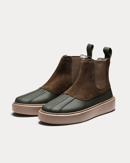 Grenson Sneaker 52 Suede & Rubberised Military High Top Sneakers - 2