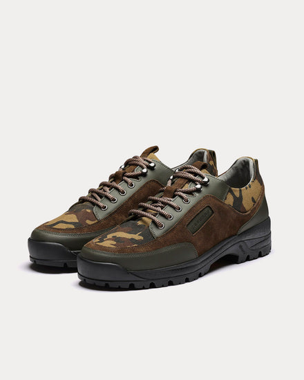 Grenson Sneaker 54 Suede & Canvas Military Low Top Sneakers - 3