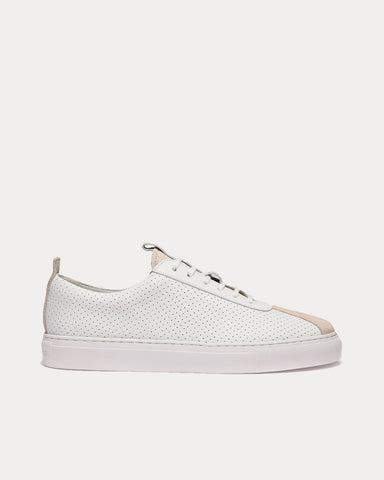 Grenson Sneaker 1 Perforated Leather White Low Top Sneakers