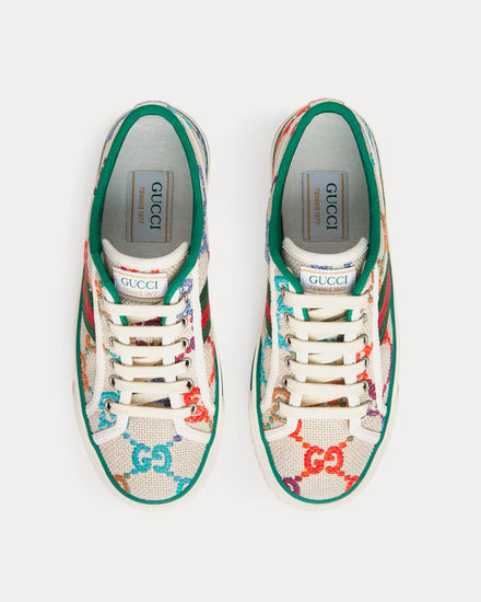 Gucci Tennis 1977 GG Linen Fabric Low Top Sneakers - 2