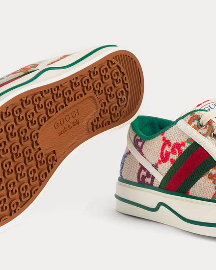 Gucci Tennis 1977 GG Linen Fabric Low Top Sneakers - 4