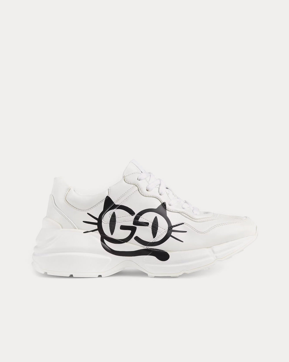 Gucci Women's Rhyton Cat Eyes White Low Top Sneakers & Trainers