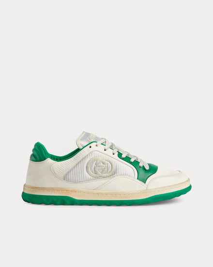 Gucci MAC80 Leather Off White / Green Low Top Sneakers - 1