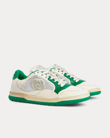 Gucci MAC80 Leather Off White / Green Low Top Sneakers - 3