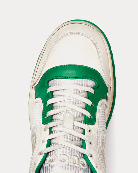 Gucci MAC80 Leather Off White / Green Low Top Sneakers - 5