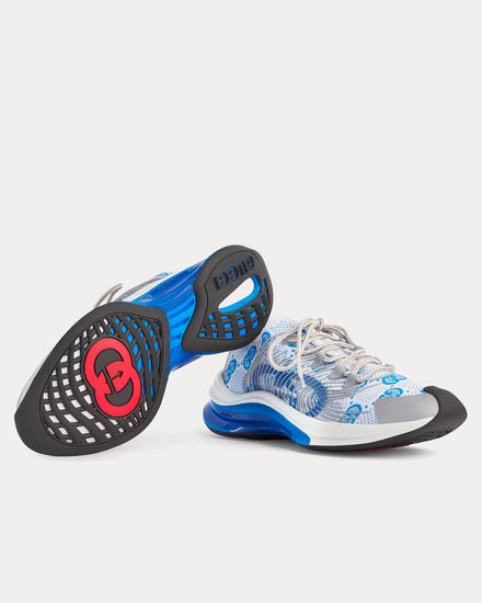 Gucci Run Blue / White Fabric Low Top Sneakers - 3