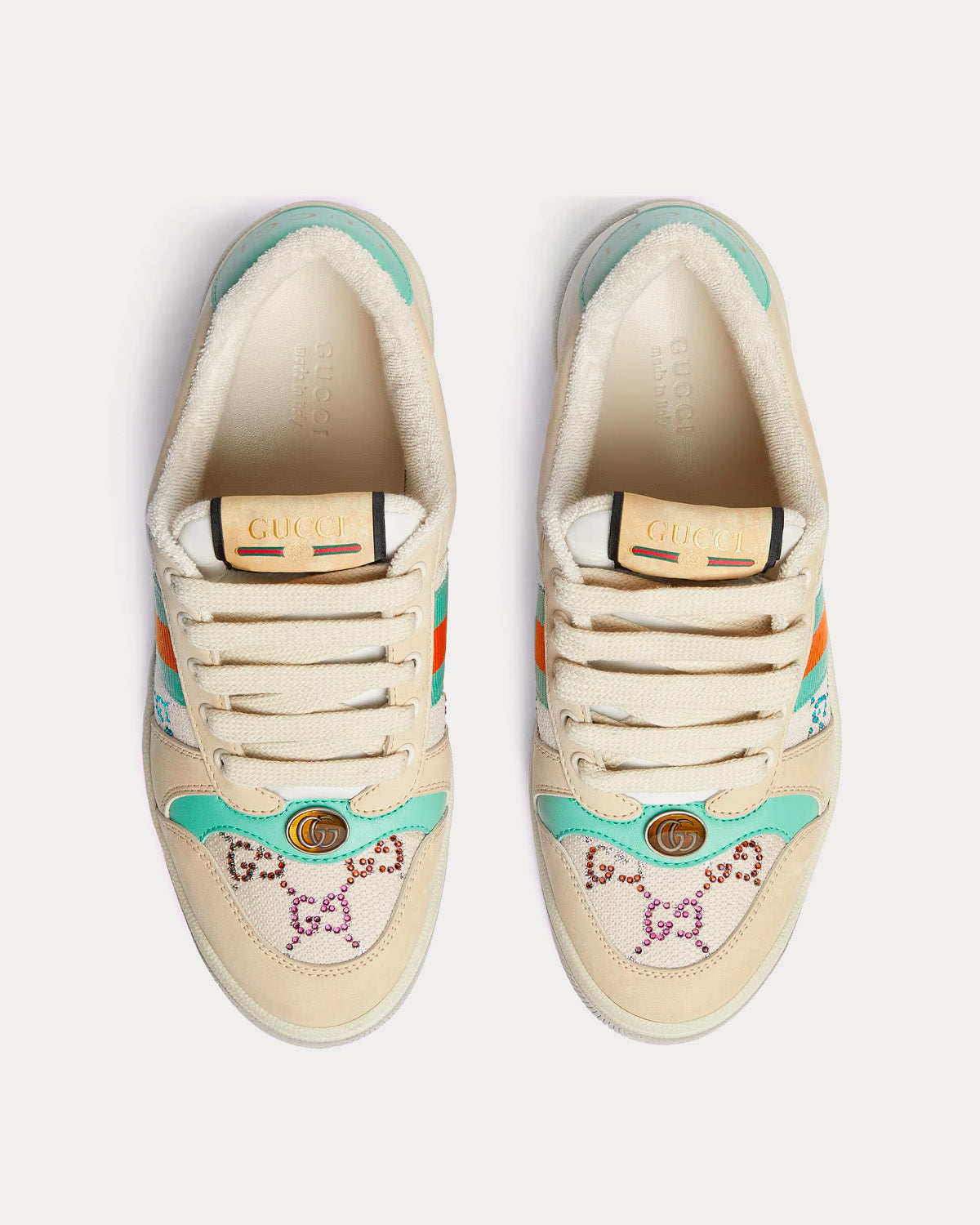 Gucci screener sneaker with crystals store