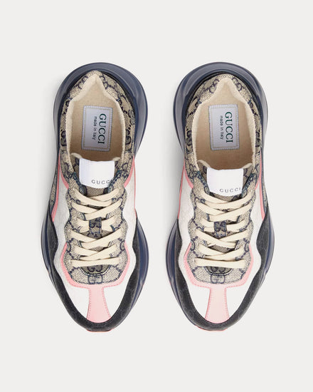 Gucci GG Rhyton Beige / Blue Low Top Sneakers - 2