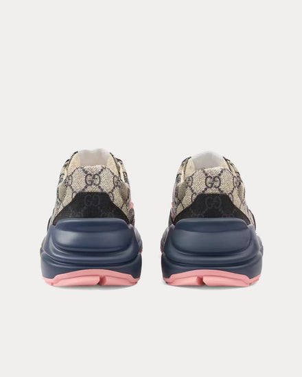 Gucci GG Rhyton Beige / Blue Low Top Sneakers - 3