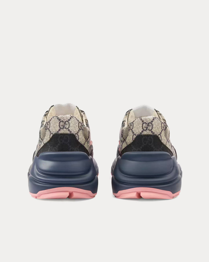 Gucci GG Rhyton Beige / Blue Low Top Sneakers - 3