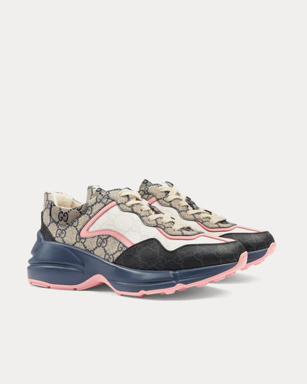 Gucci GG Rhyton Beige / Blue Low Top Sneakers - 4